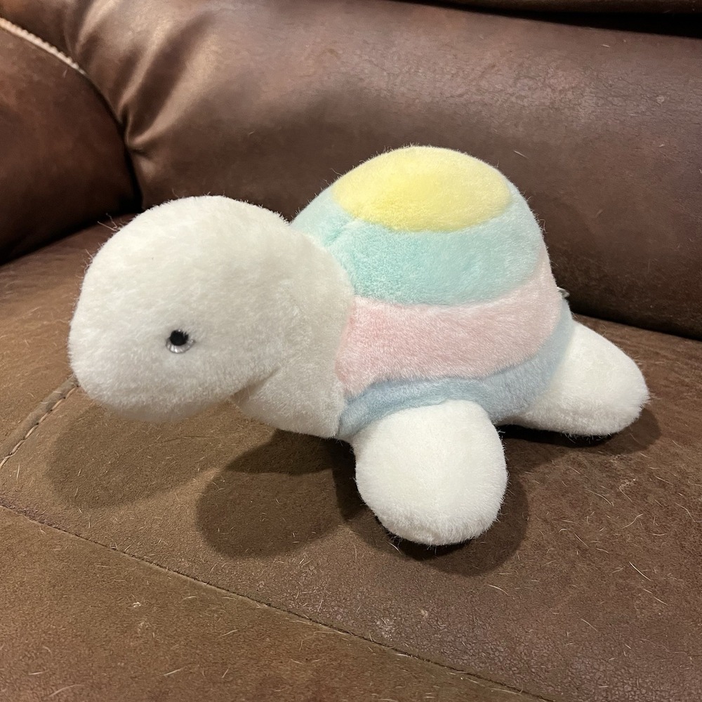 Plush Terry Cloth Turtle With Music Box.